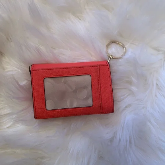 Kate Spade orange saffiano leather small chain wallet - Picture 3 of 6